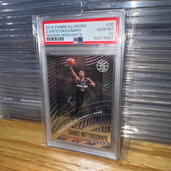 2019-20 Panini Illusions Giannis Antetokounmpo PSA 10 GEM MINT Greek Freak - Picture 2 of 3